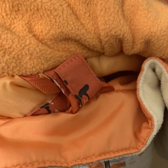 Cat & Jack Toddler Zip Up Winter 3-In-1 Windbreaker Jacket Orange Animals 2T - Picture 10 of 14